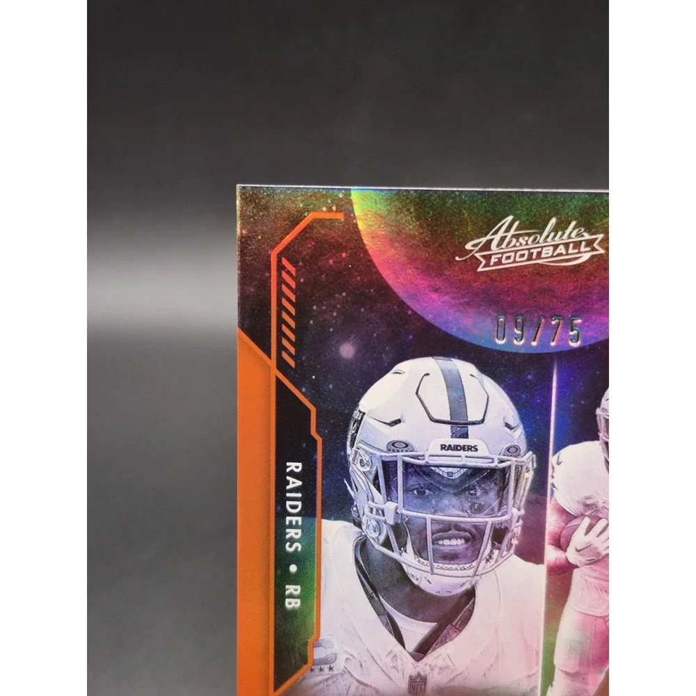 2023 Panini Absolute Josh Jacobs #SG-11 Star Gazing Orange /75 Packers Raiders